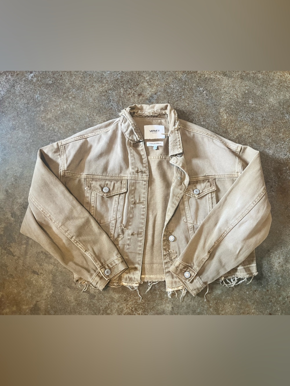 Vervet Oversized Cropped Jacket- XS